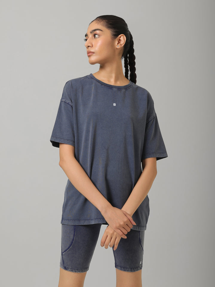 AirSupima® Deep Blue Oversized Tee