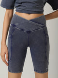 SculptCotton® Denim Blue Ride Shorts