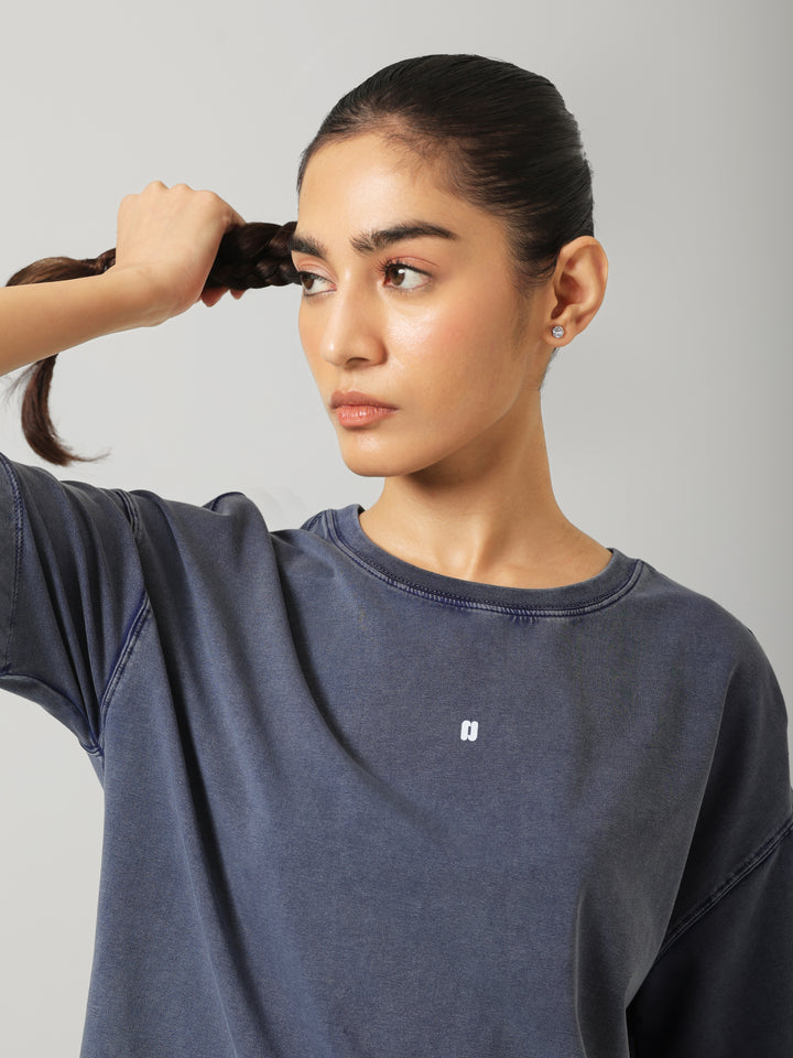 AirSupima® Denim wash Oversize Tee