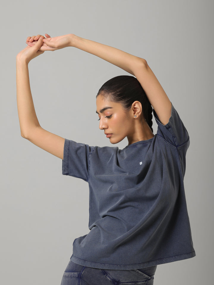 AirSupima® Denim wash Oversize Tee