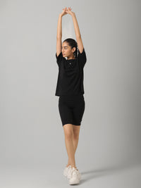 SculptCotton® Black Ride Shorts Set