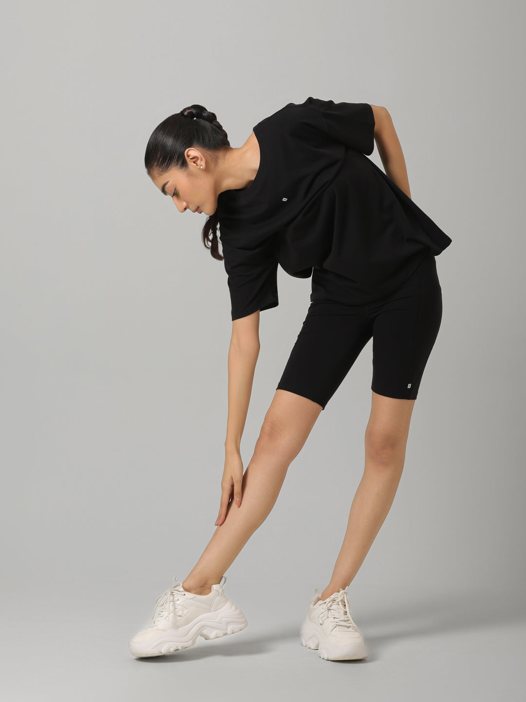 SculptCotton® Black Ride Shorts Set