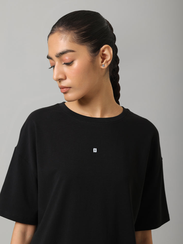 AirSupima® Black Oversized Tee