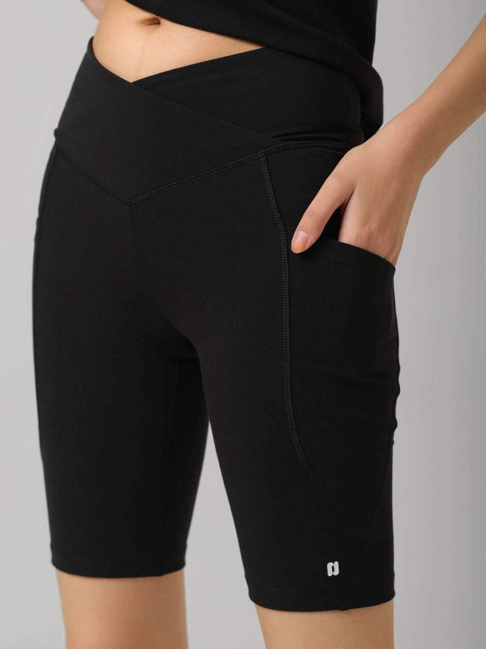 SculptCotton® Black Ride Shorts