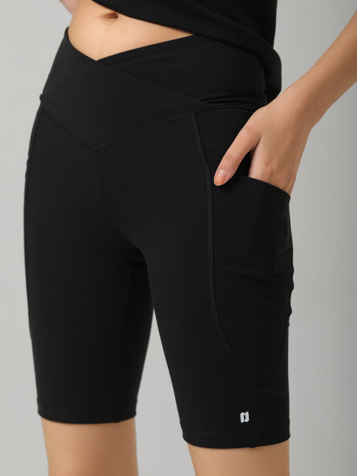 SculptCotton® Black Ride Shorts