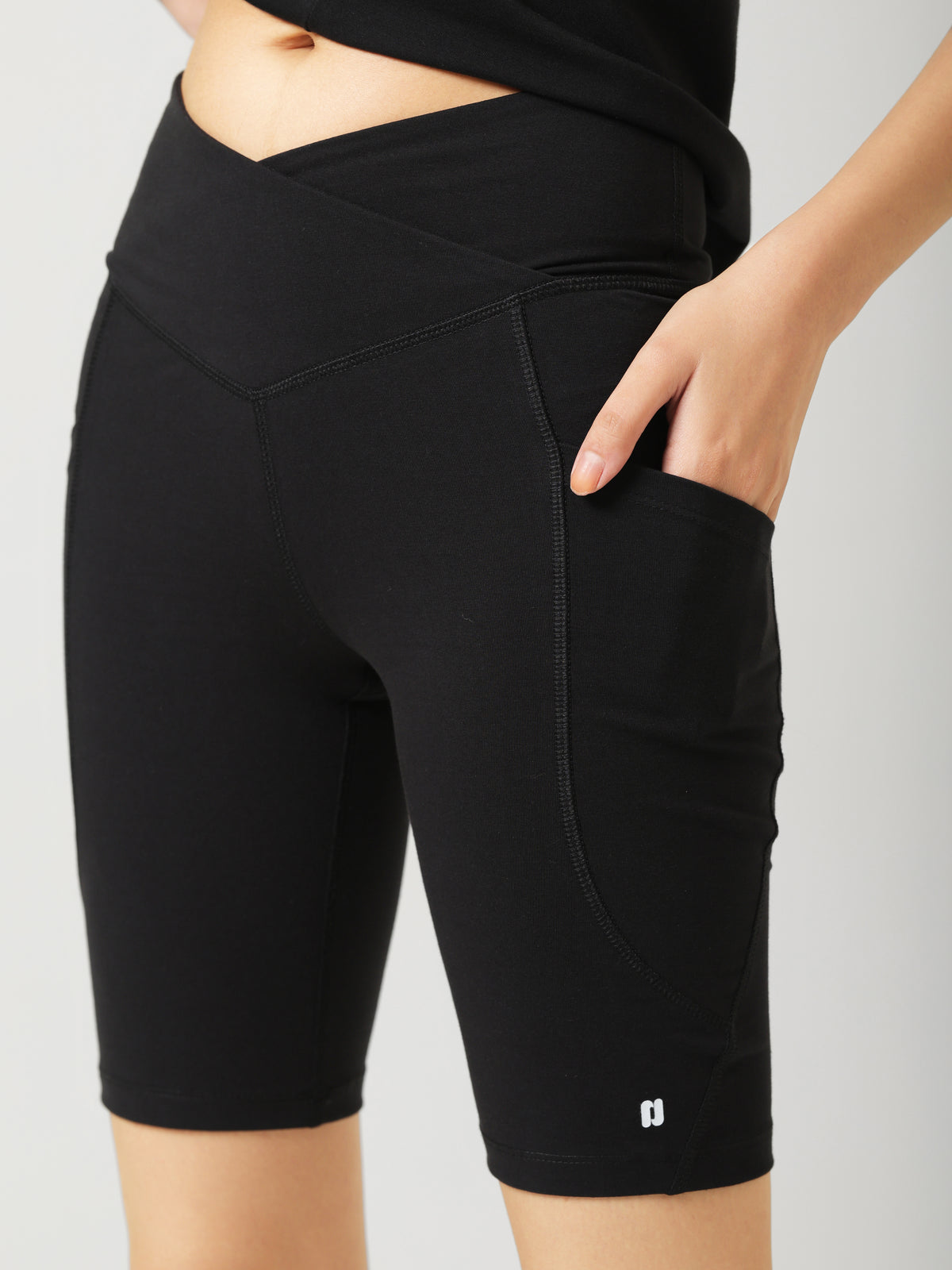 SculptCotton® Black Ride Shorts