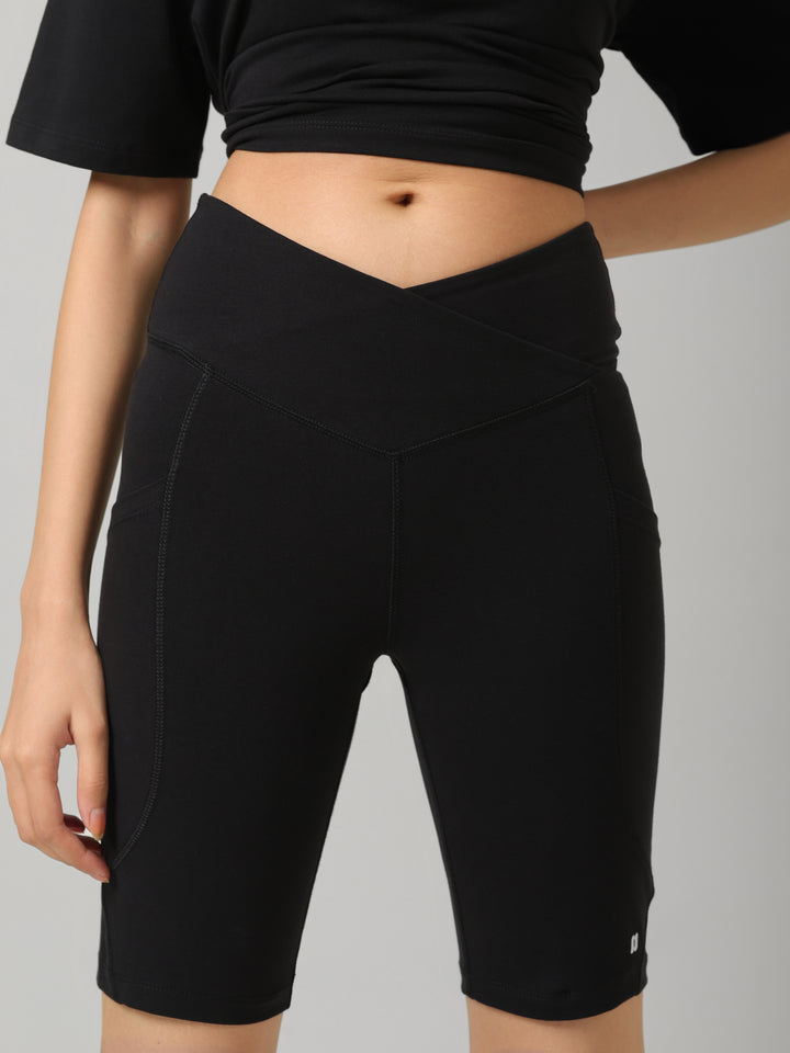 SculptCotton® Black Ride Shorts