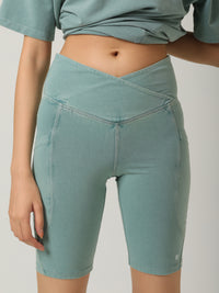 SculptCotton® Washed Aqua Ride Shorts