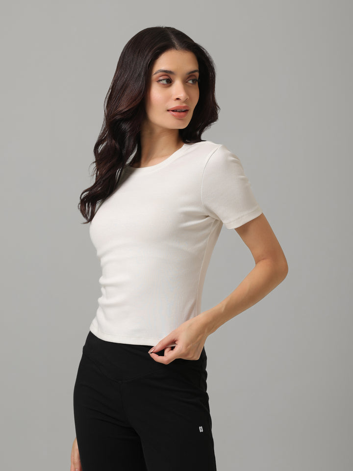 Everyday OffWhite Rib Tee