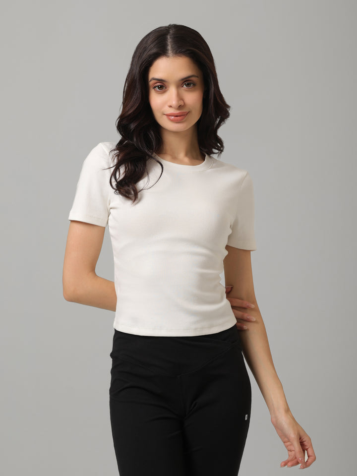 Everyday OffWhite Rib Tee