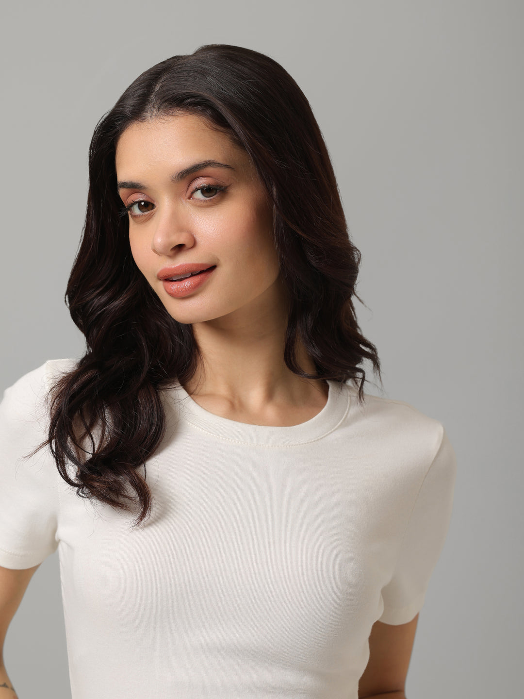 Everyday OffWhite Rib Tee