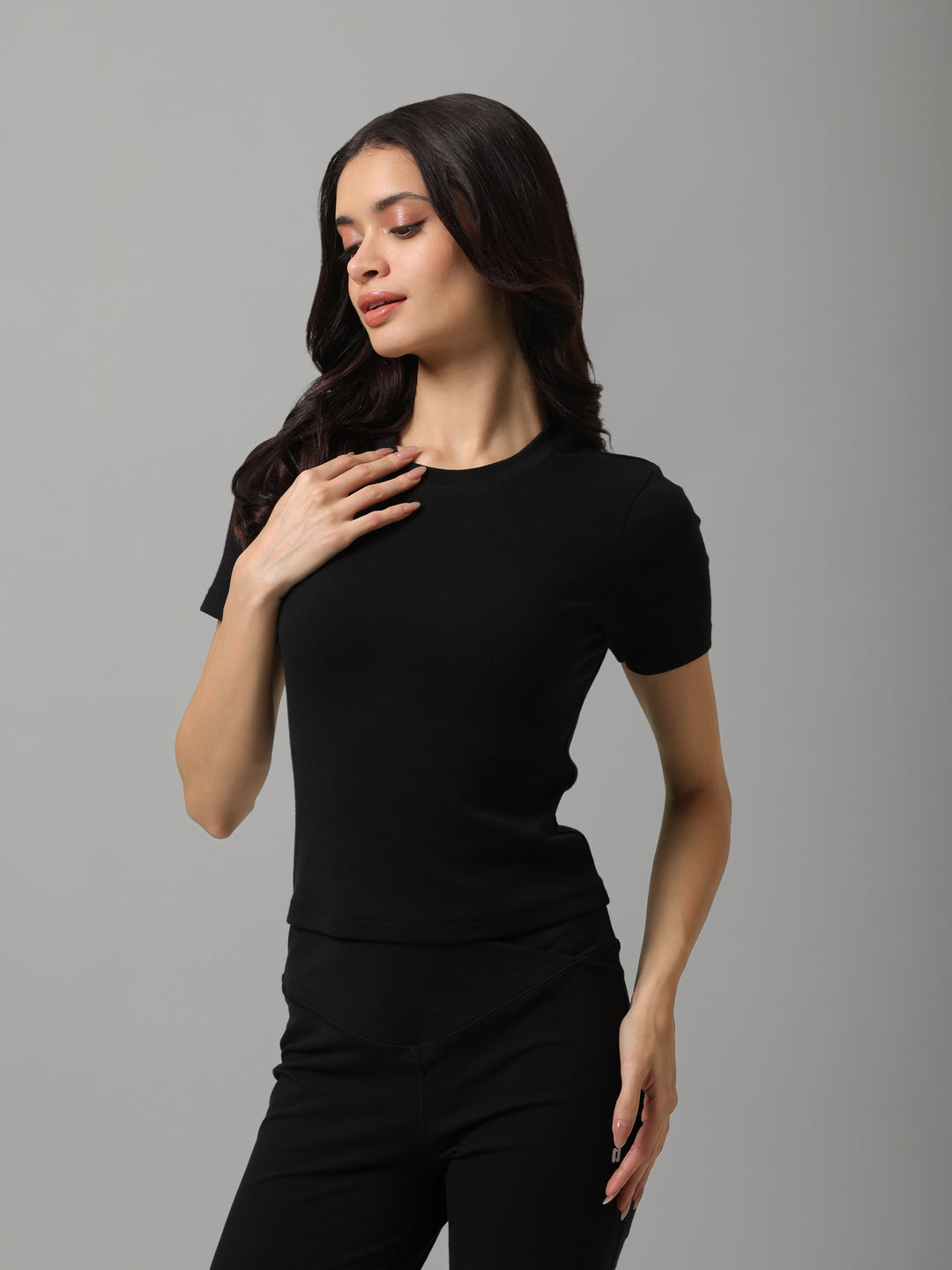 Everyday Black Rib Tee