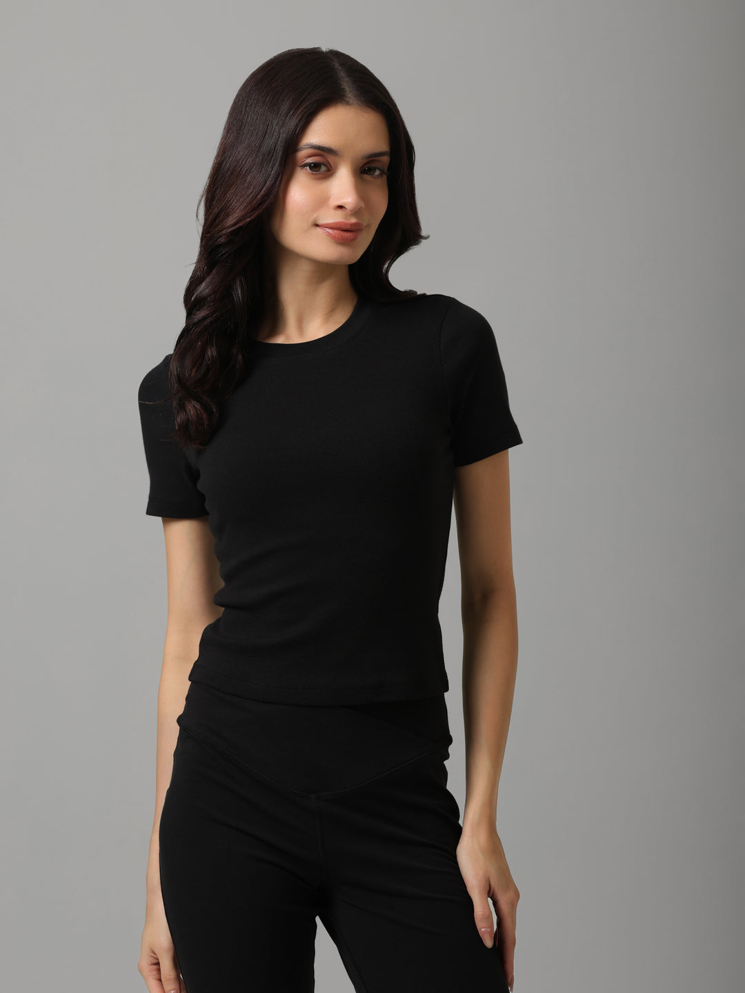 Everyday Black Rib Tee