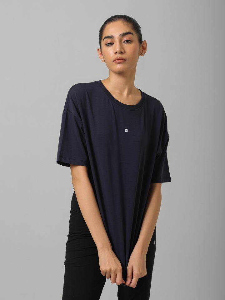 AirSupima® Deep Blue Oversized Tee