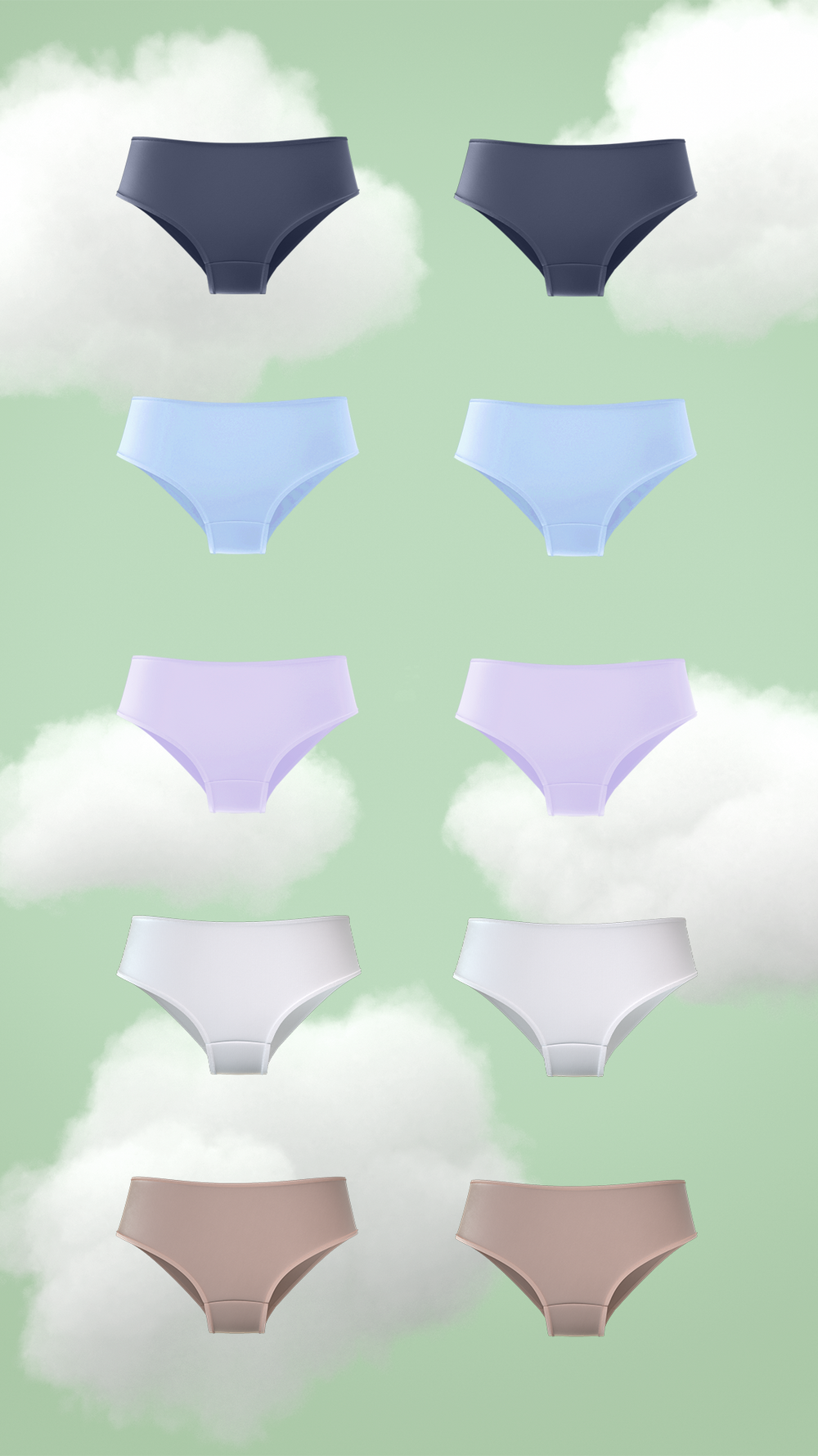 10-Pack Supima® Modal Brief Nessies- Fresh Pastels