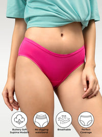 Set of 5 Hipster - Fuzzy Fuscia Supima Nessies
