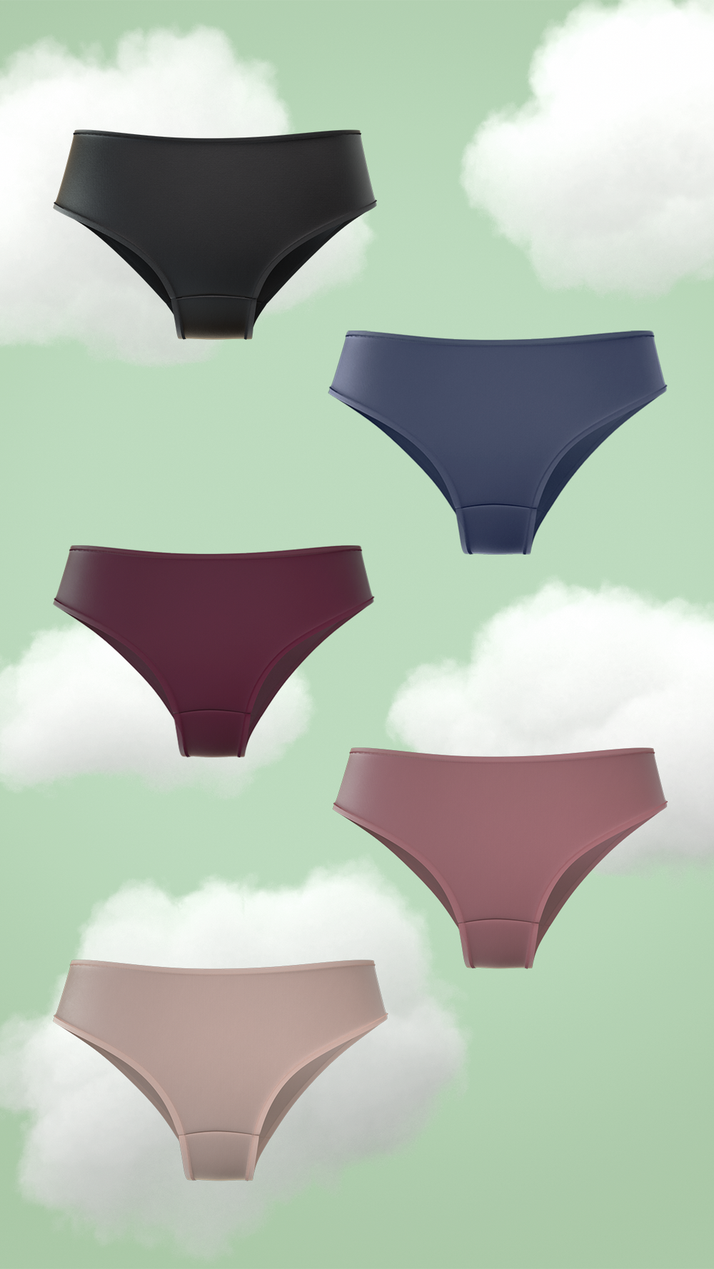 5-Pack Supima® Modal Hipster Nessies- harmony crew