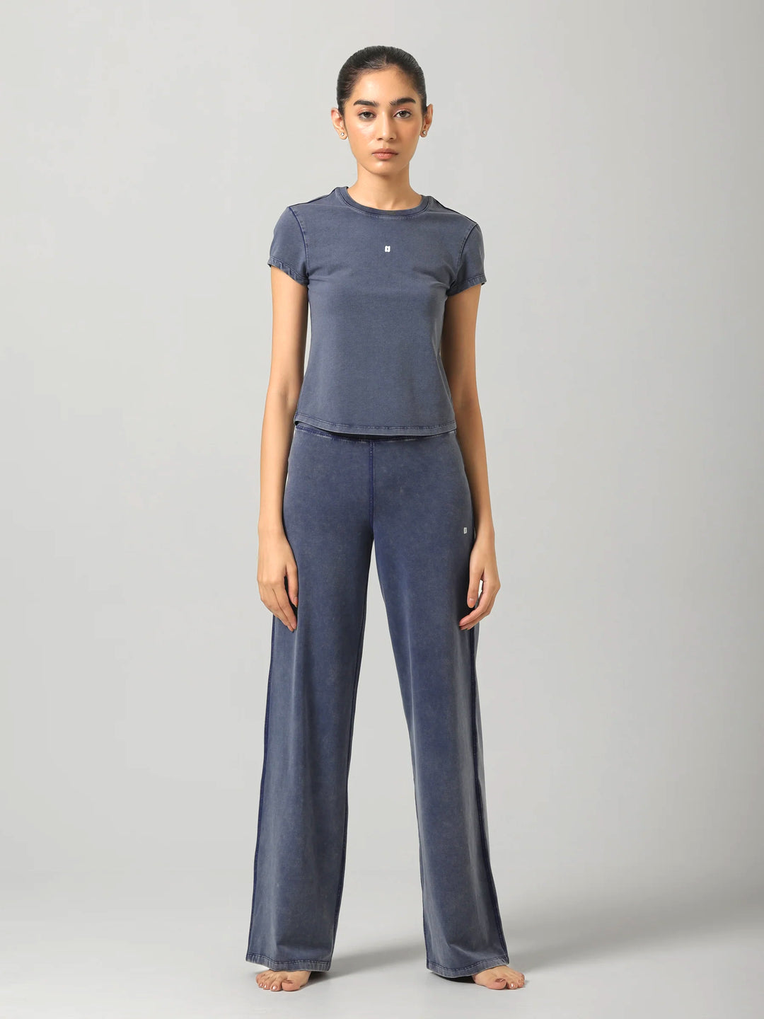 SculptCotton® Denim Blue Everyday Straight Pant