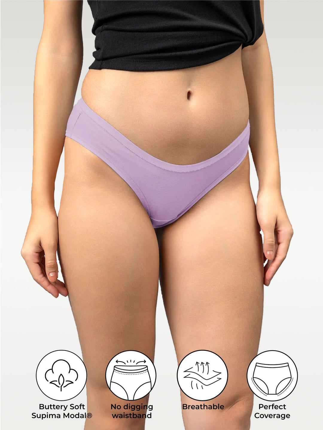 Cuddle Lilac Supima Modal Bikini Nessies