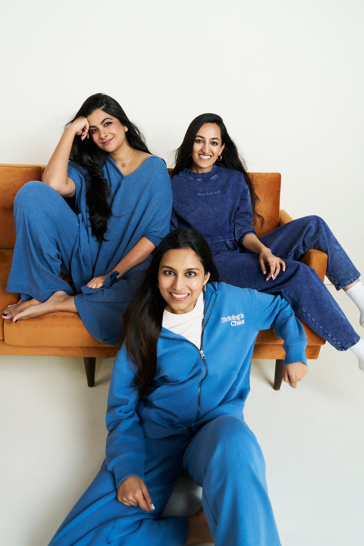 Relaxed Cloudy Blue Wide Leg Lounge Pants