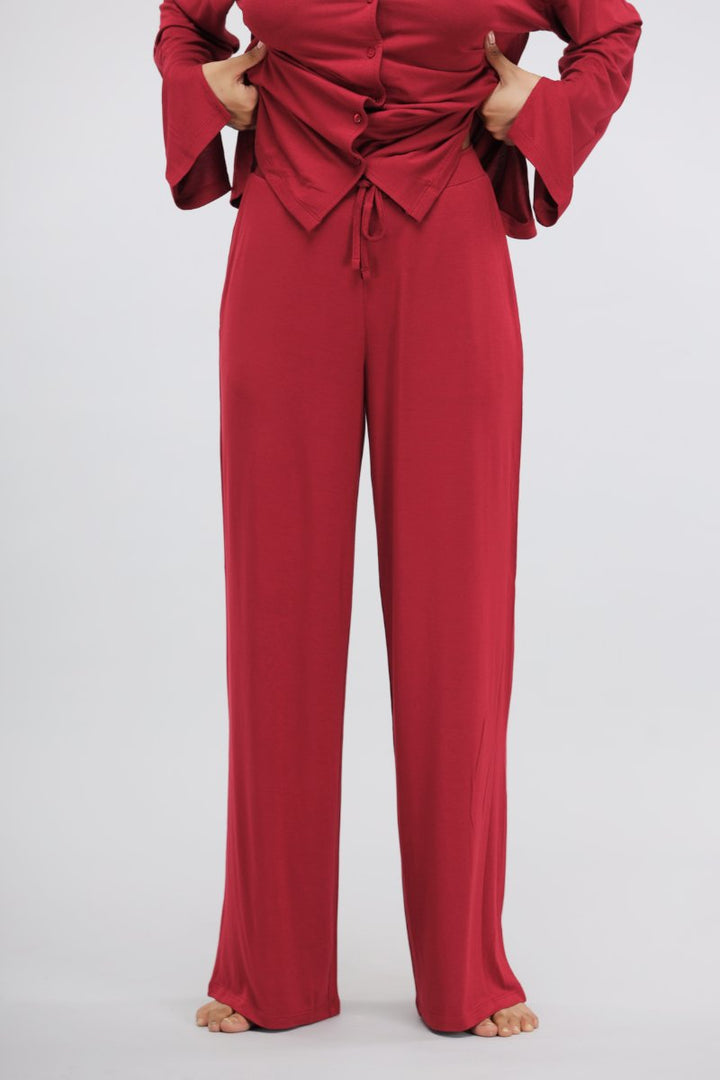 Romantic Red Flared Pajama