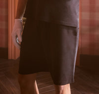 Lushknit® Mens Shorts in relaxed fit, stylish design, and black color.