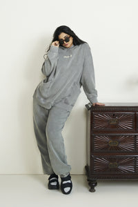 Grey Acid Wash Easy Lounge Joggers