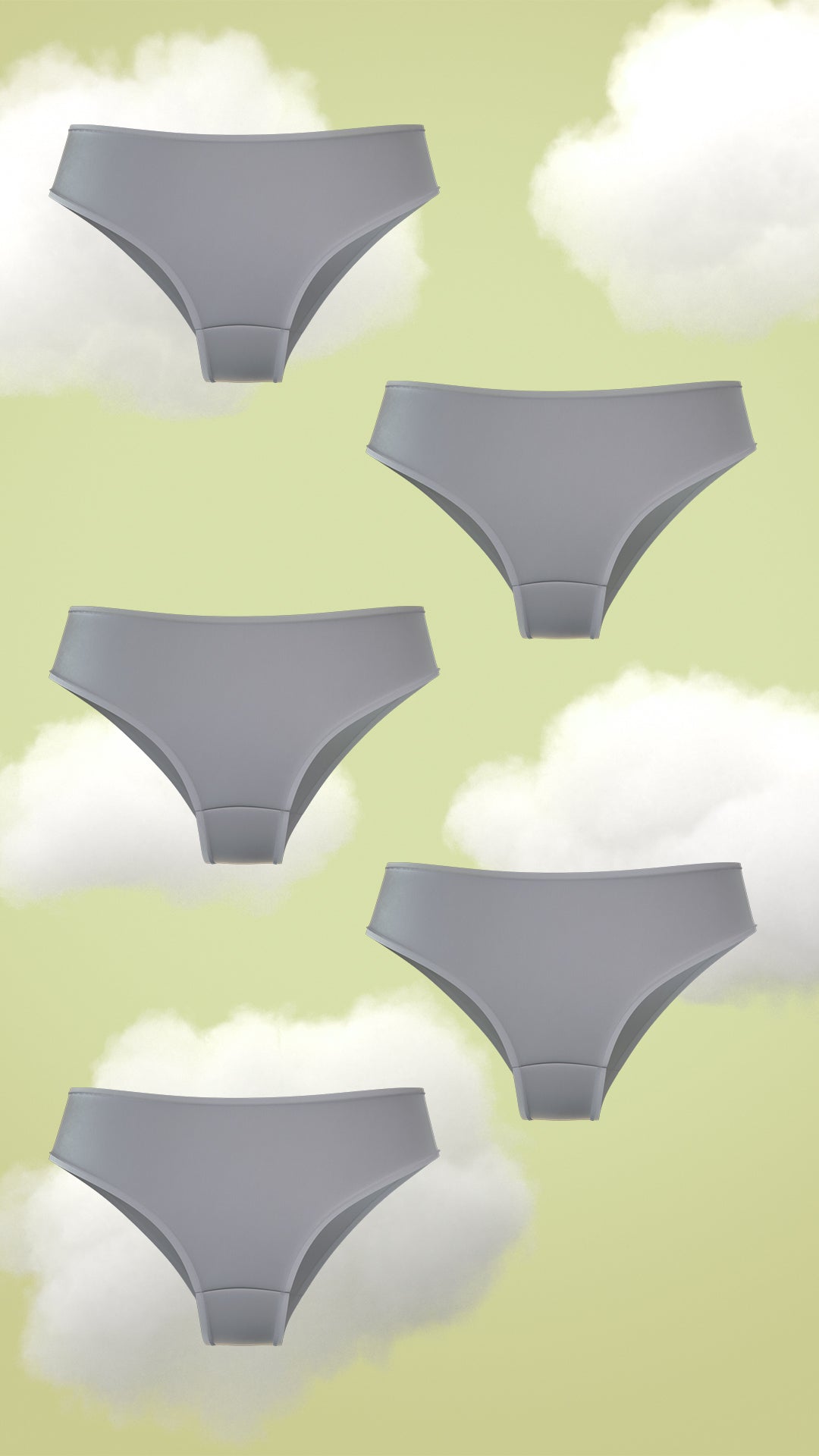 Set of 5 Hipster - Plush Grey Supima Nessies