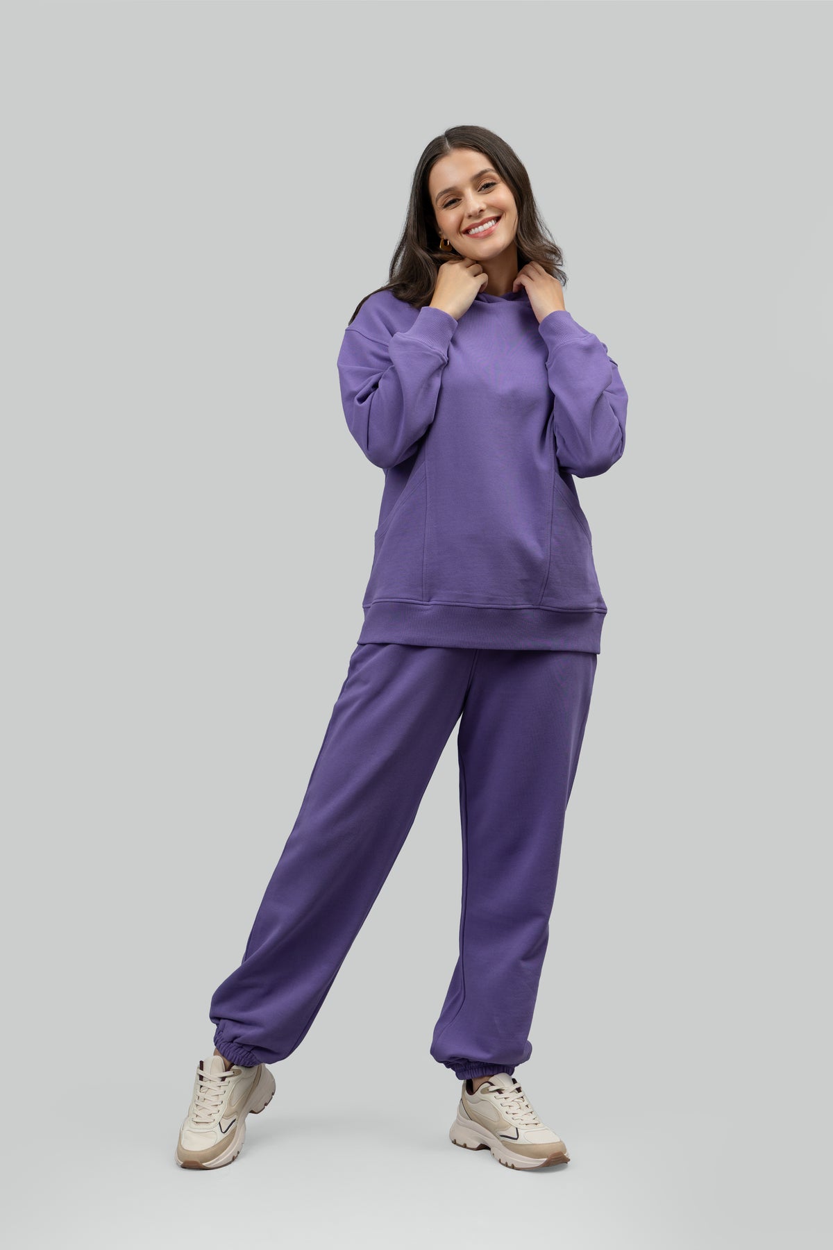 Soft Lavender Terry Oversized Co-ord Set