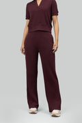 Burgundy Ottoman Rib Lounge Pants