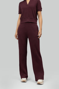 Burgundy Ottoman Rib Lounge Pants