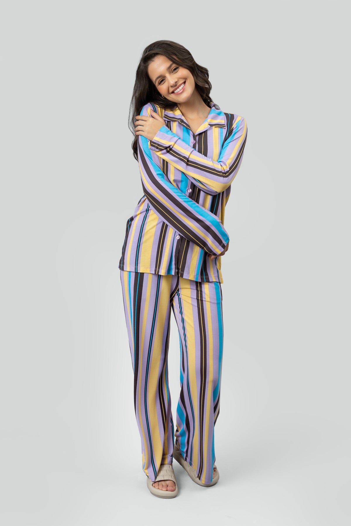 Striped Lounge Modal Shirt