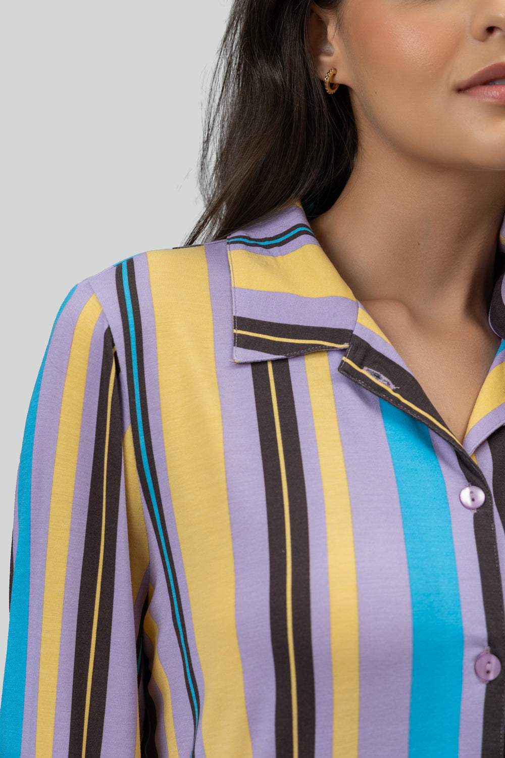 Striped Lounge Modal Shirt