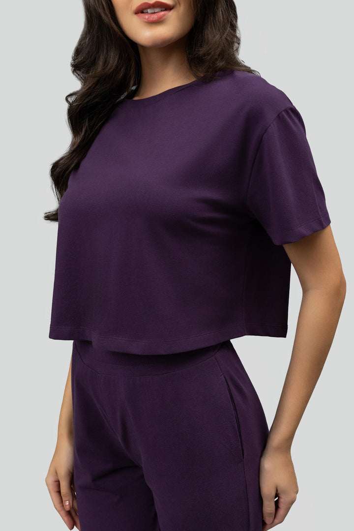 Everyday Plum Crop Top