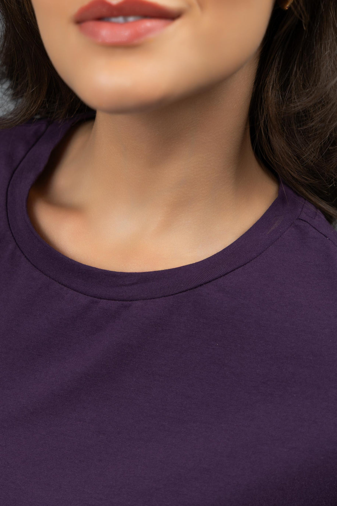 Side-Slit Plum Lounge Long Top