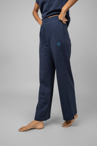 Navy Essential Flared Loungers for comfortable casual wear.