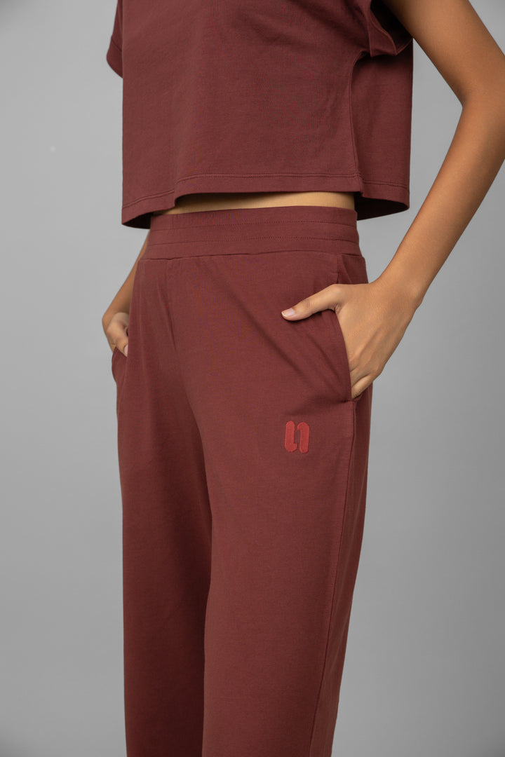 Ruby Crop Co-Ord Set featuring stylish cropped top and comfortable pants.