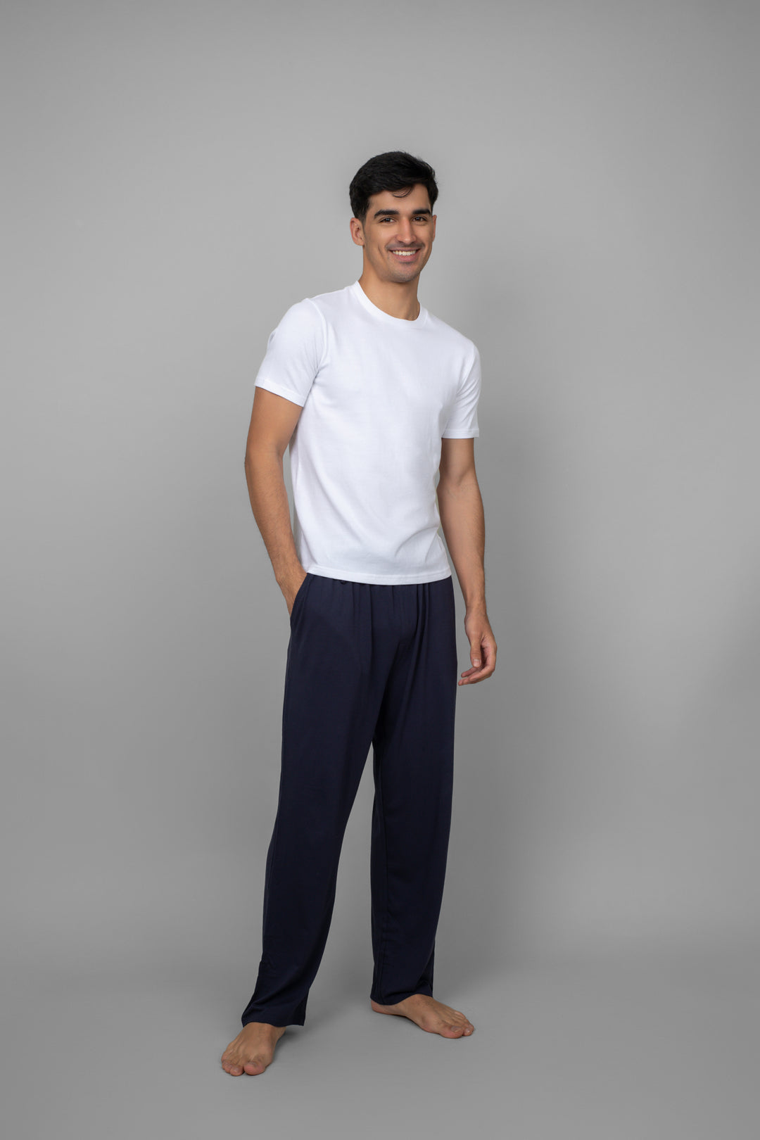White Men's Lounger Set