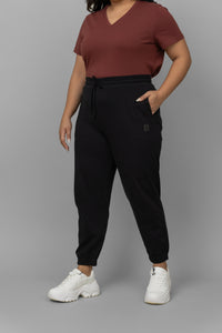 Stylish black lounge joggers with pockets for ultimate comfort.