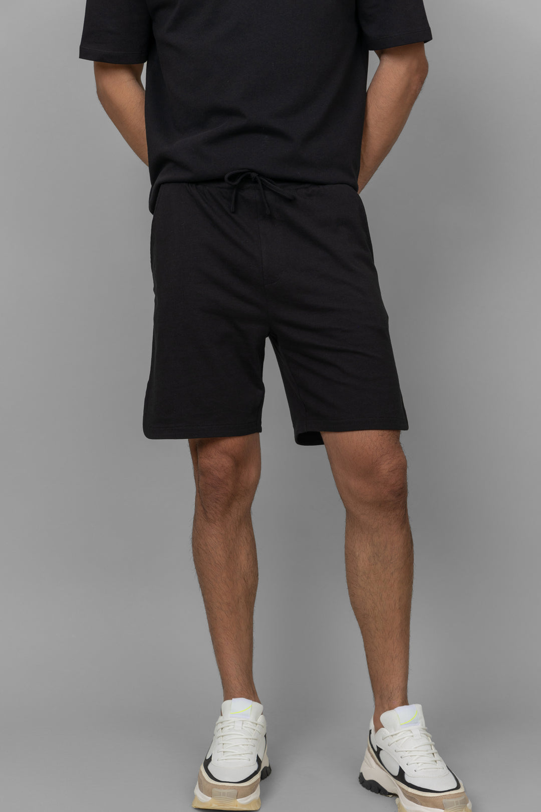 Black Men's Shorts Set