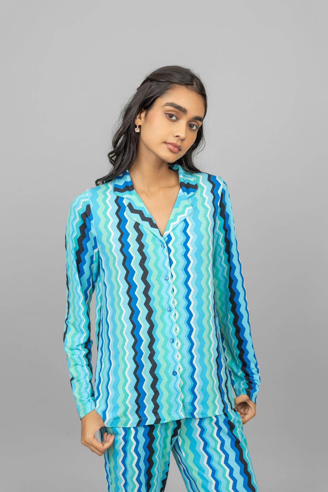 AquaWave Full Sleeve Button T-Shirt - Product Image 1