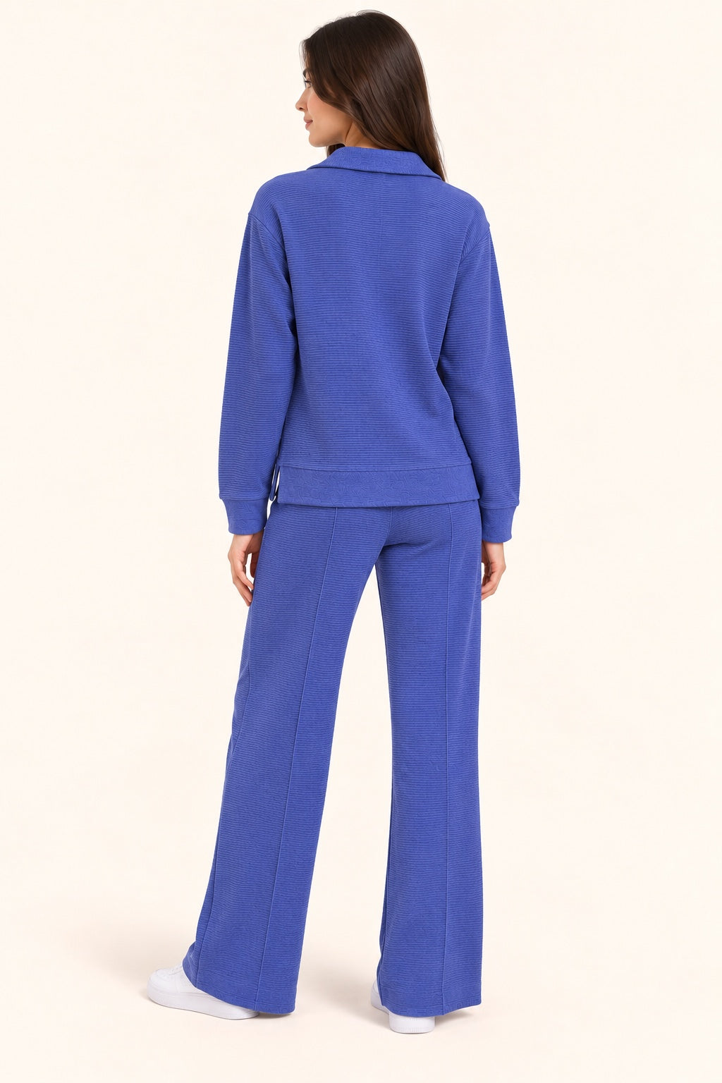 Luminous Blue Ottoman Long-Sleeve Set