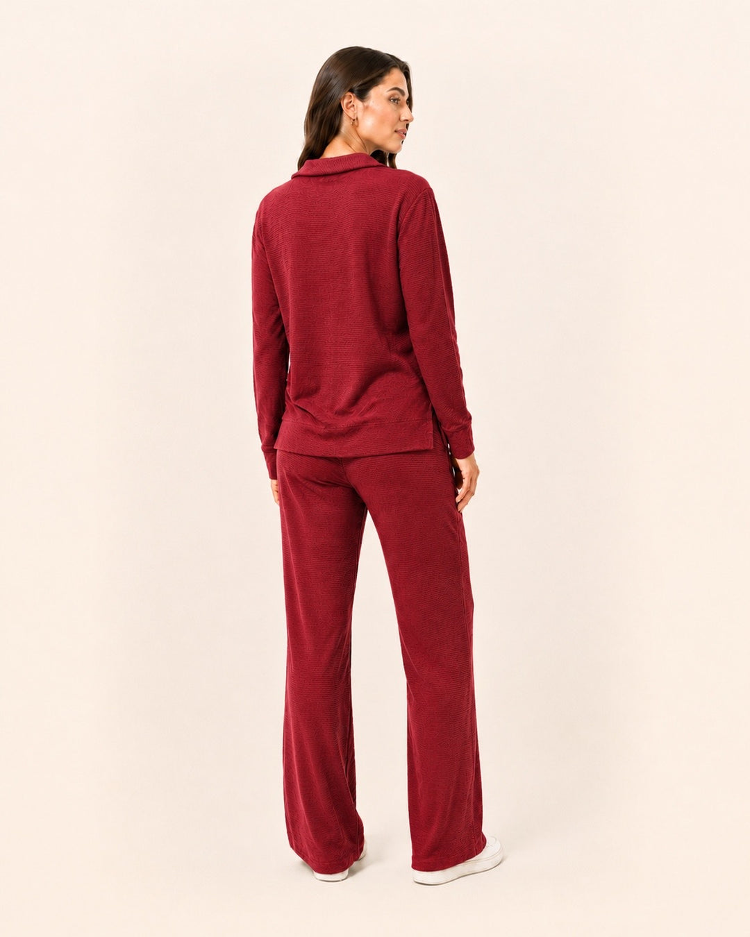 Rust Ottoman High-Rise Flared Pant