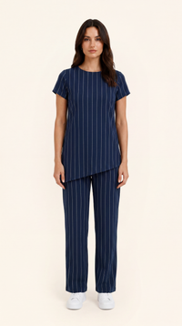 Snugknit Navy Pinstripe Set