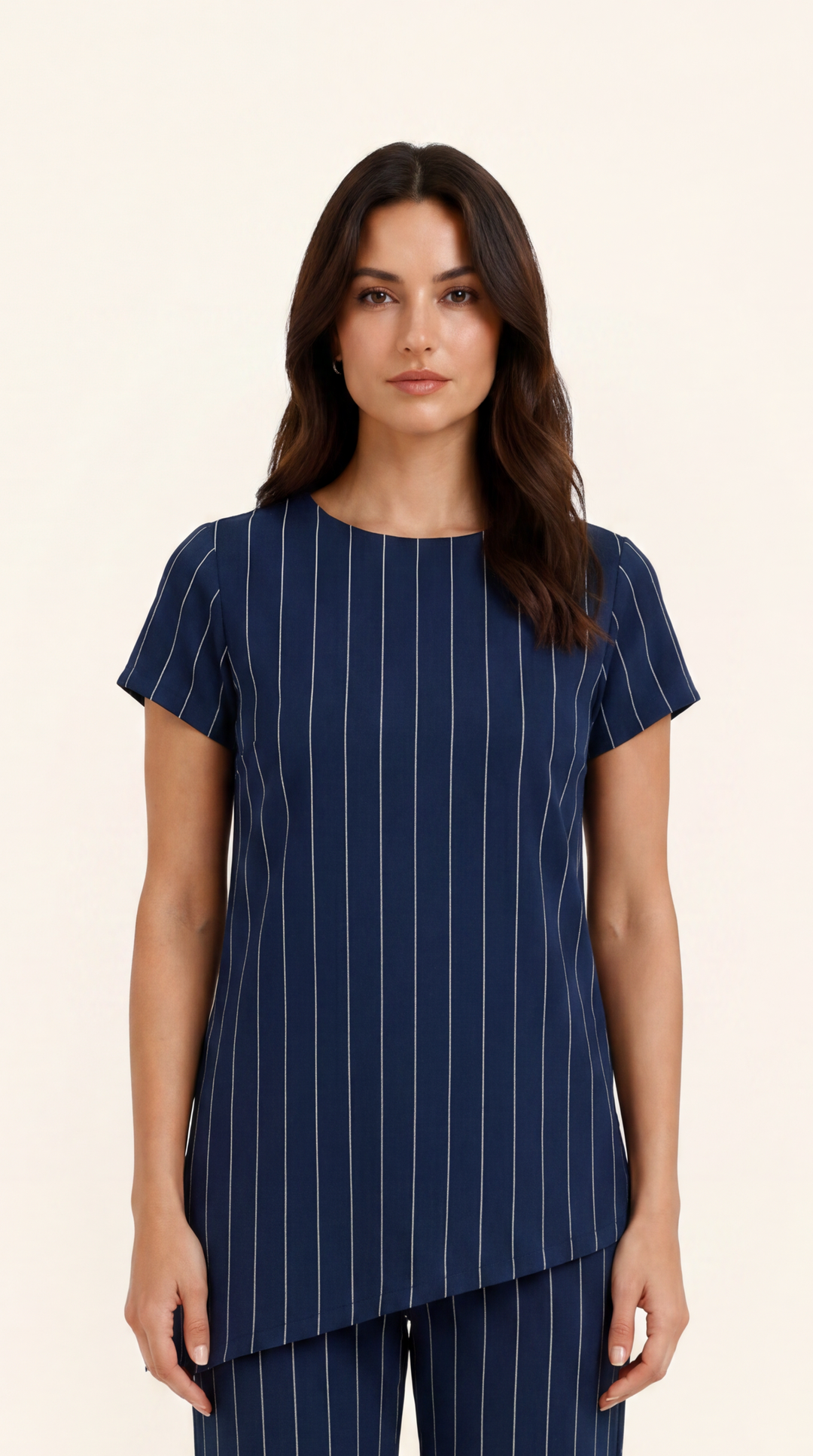 Snugknit Deep Navy Asymmentric Top
