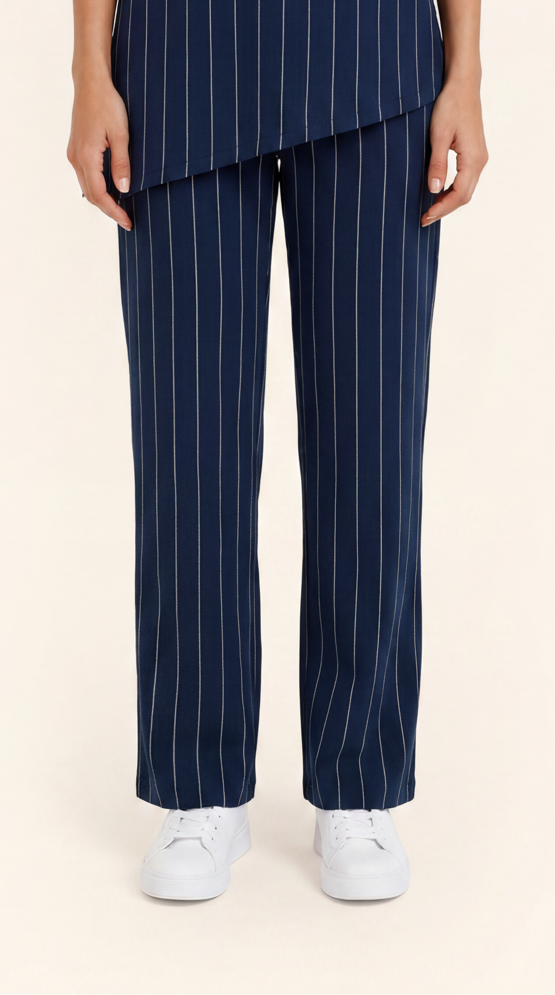 Snugknit Deep Navy Pinstripe Pant