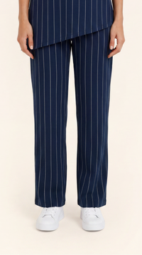 Snugknit Deep Navy Pinstripe Pant