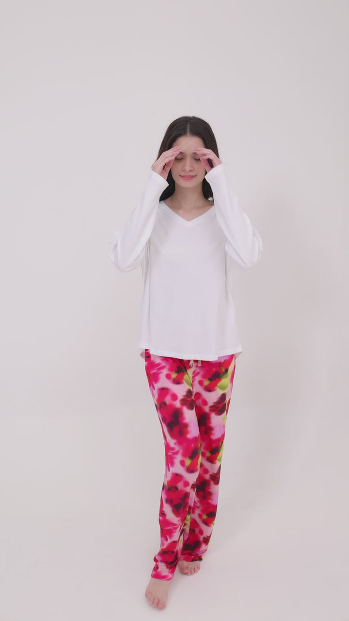 Buttery-Soft Floral Long Sleeve Pajama Set