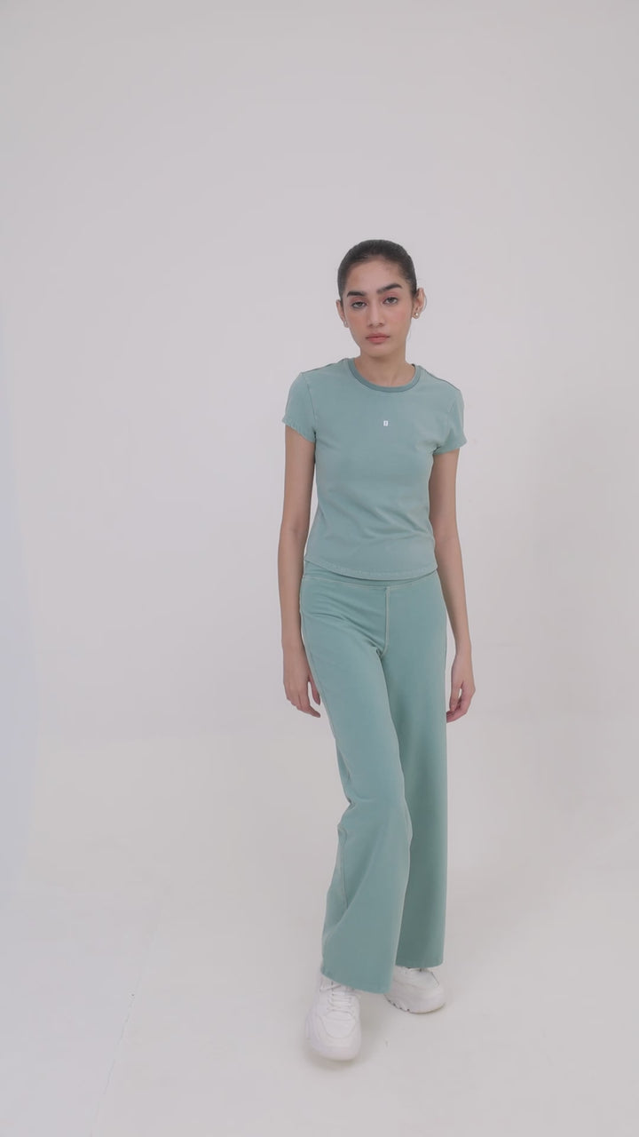 SculptCotton® Washed Aqua Everyday Straight Set