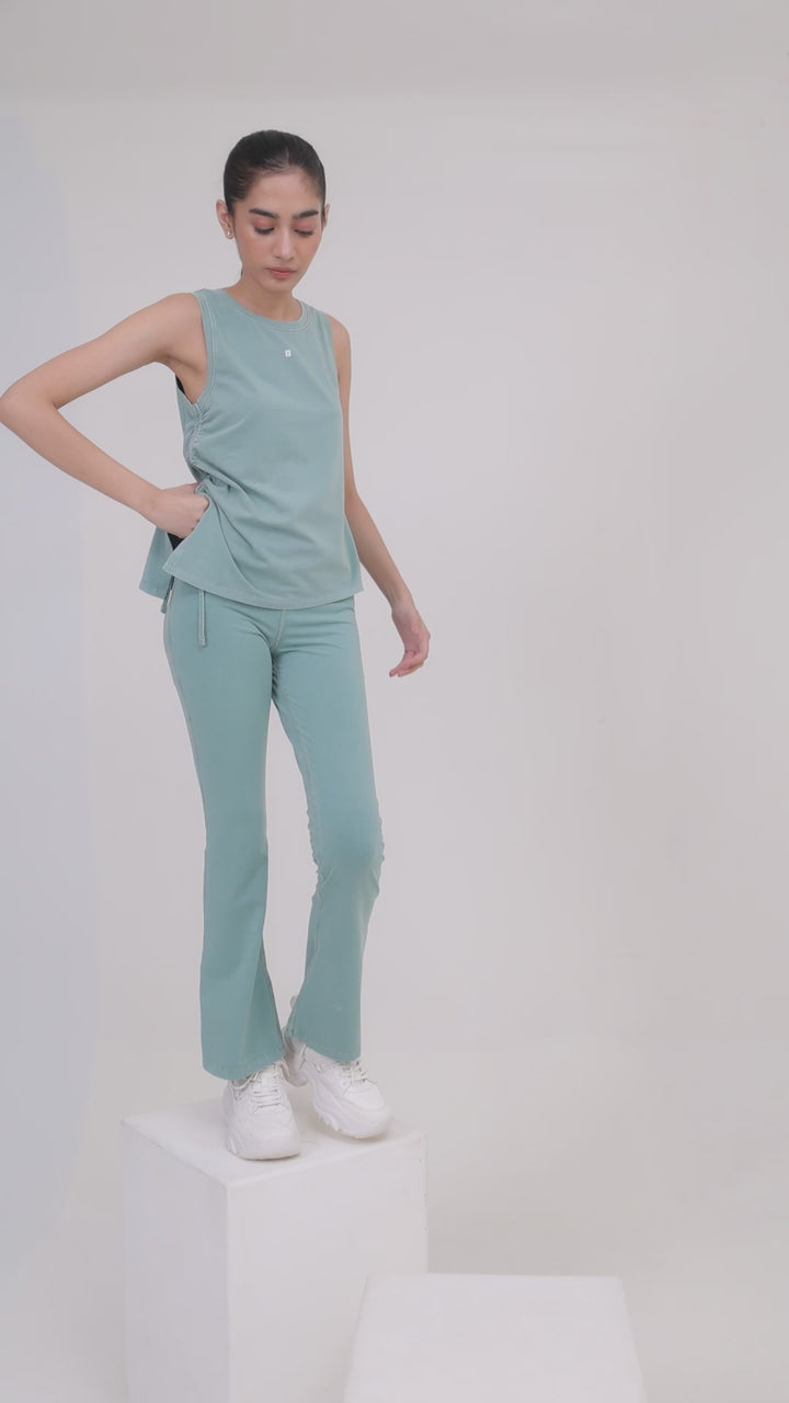 SculptCotton® Washed Aqua Bootcut Set